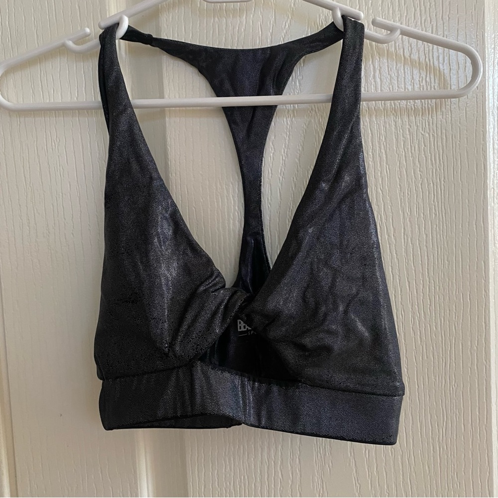 Beach riot shimmering sports bra